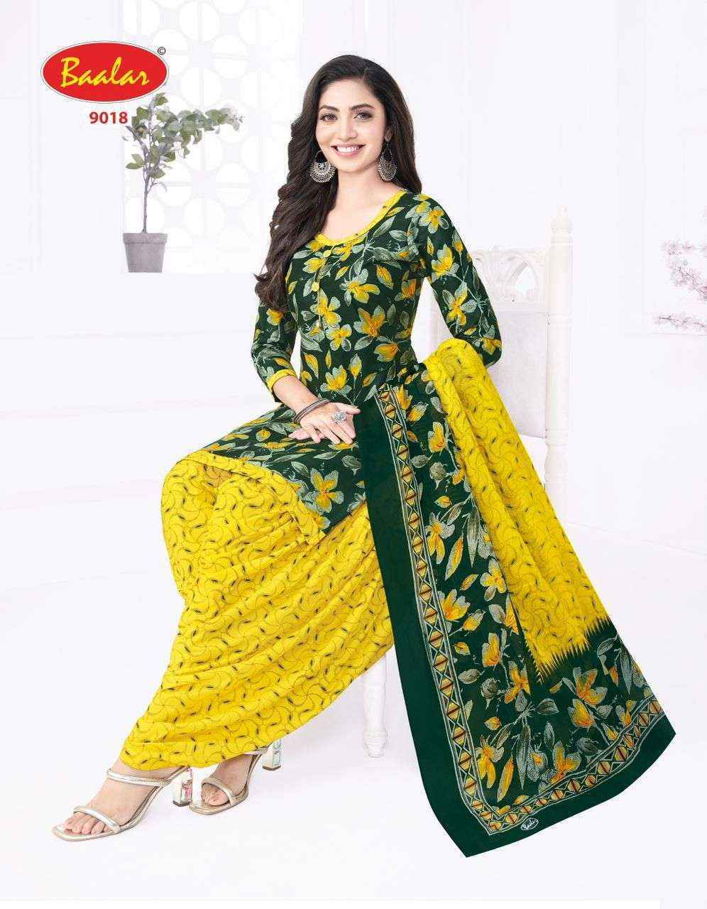 Baalar Cristal Patiyala Vol-9 Cotton Dress Material (15 pcs Catalogue)