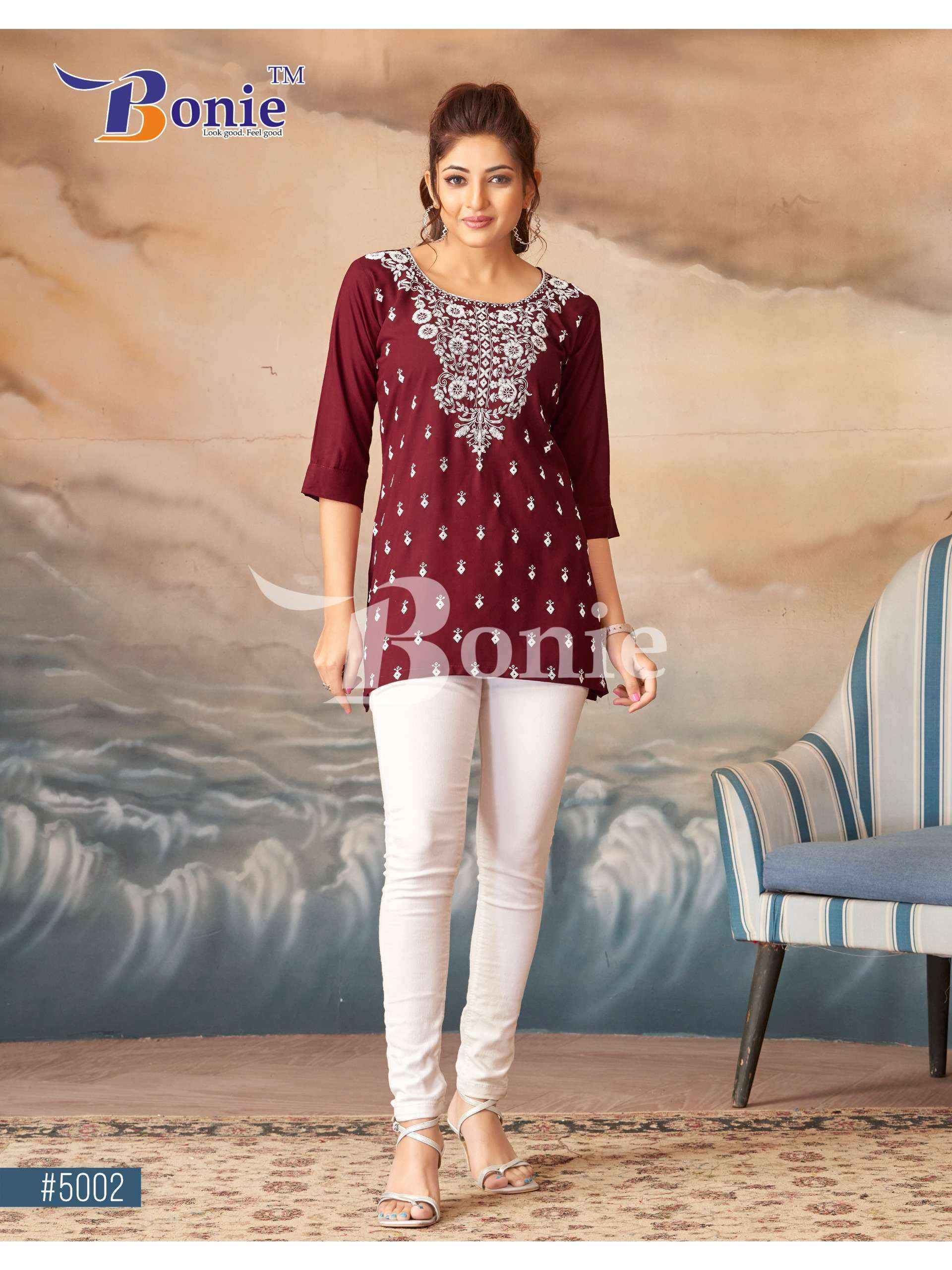 Bonie Daisy Vol-5 Weastern Wear Rayon Top (6 pcs Catalogue)