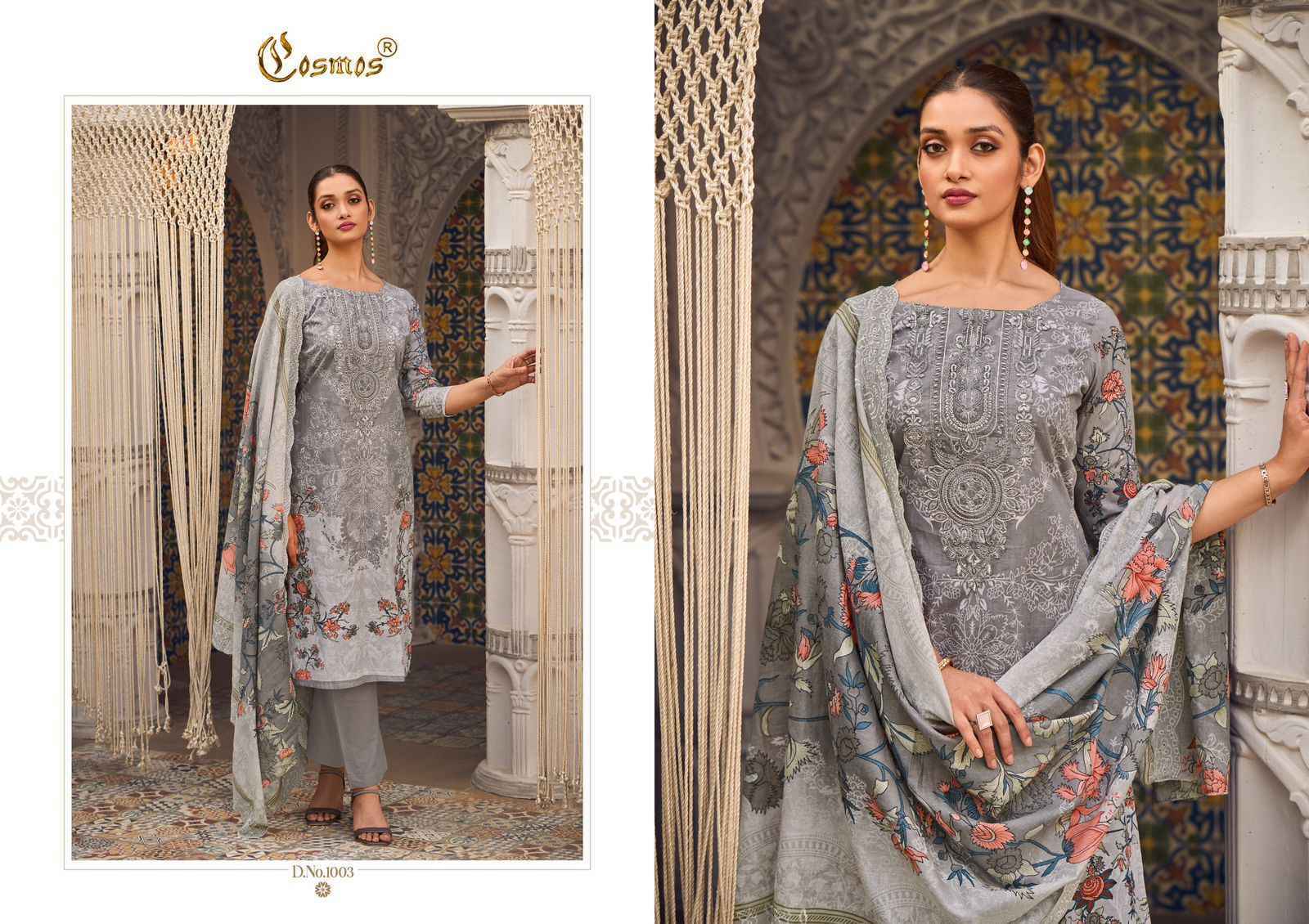 Cosmos Needle Wonder Vol-1 Lawn Cotton Dress Material (8 pcs Catalogue)