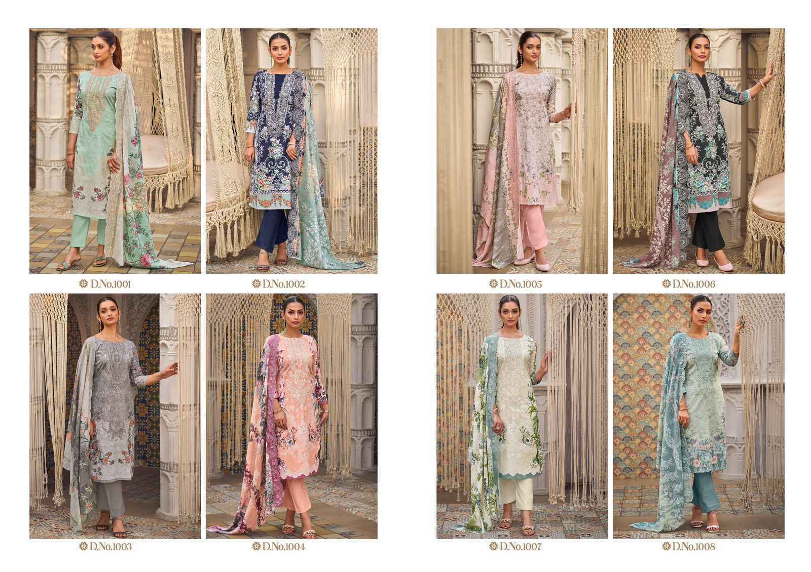 Cosmos Needle Wonder Vol-1 Lawn Cotton Dress Material (8 pcs Catalogue)