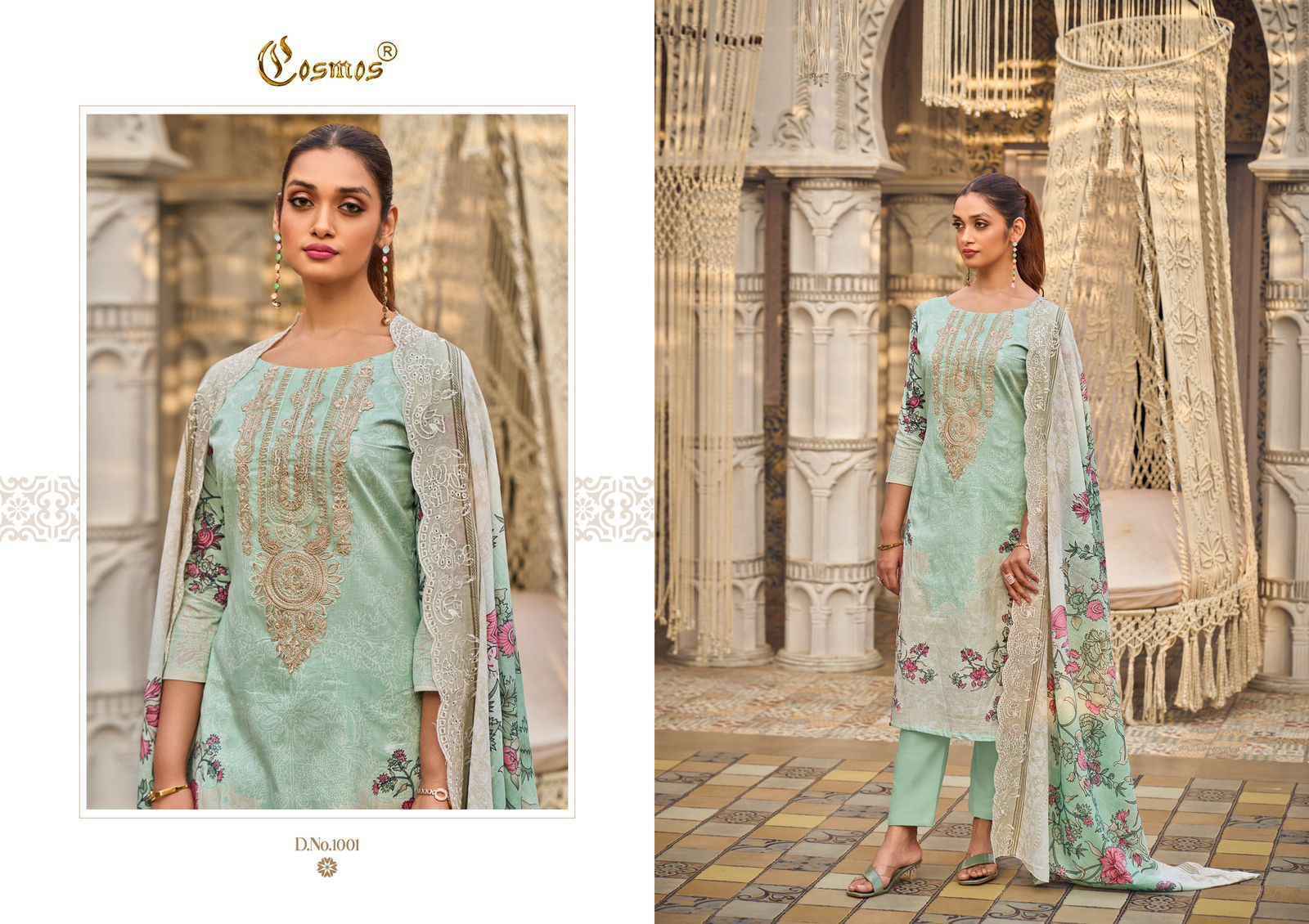 Cosmos Needle Wonder Vol-1 Lawn Cotton Dress Material (8 pcs Catalogue)