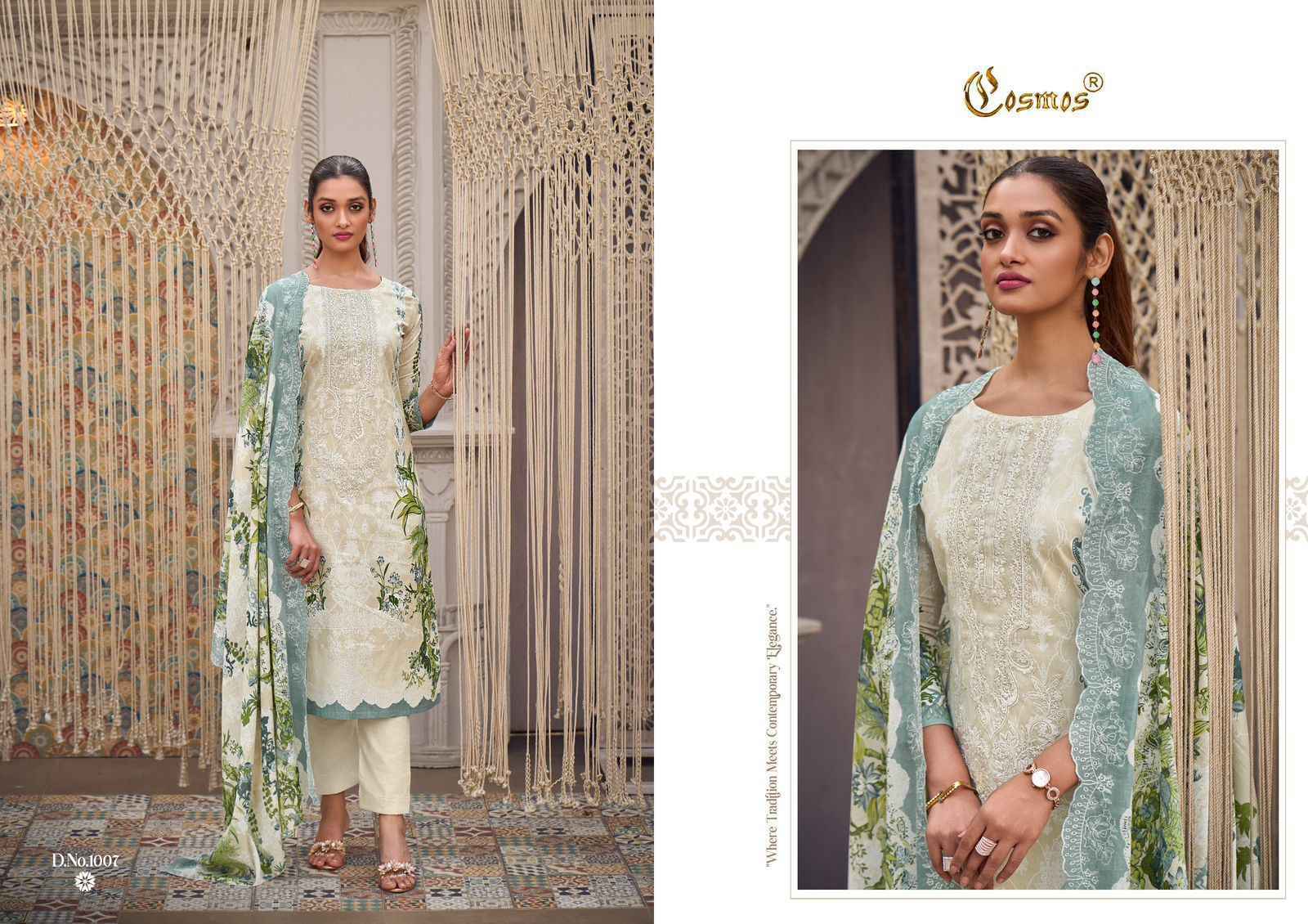 Cosmos Needle Wonder Vol-1 Lawn Cotton Dress Material (8 pcs Catalogue)