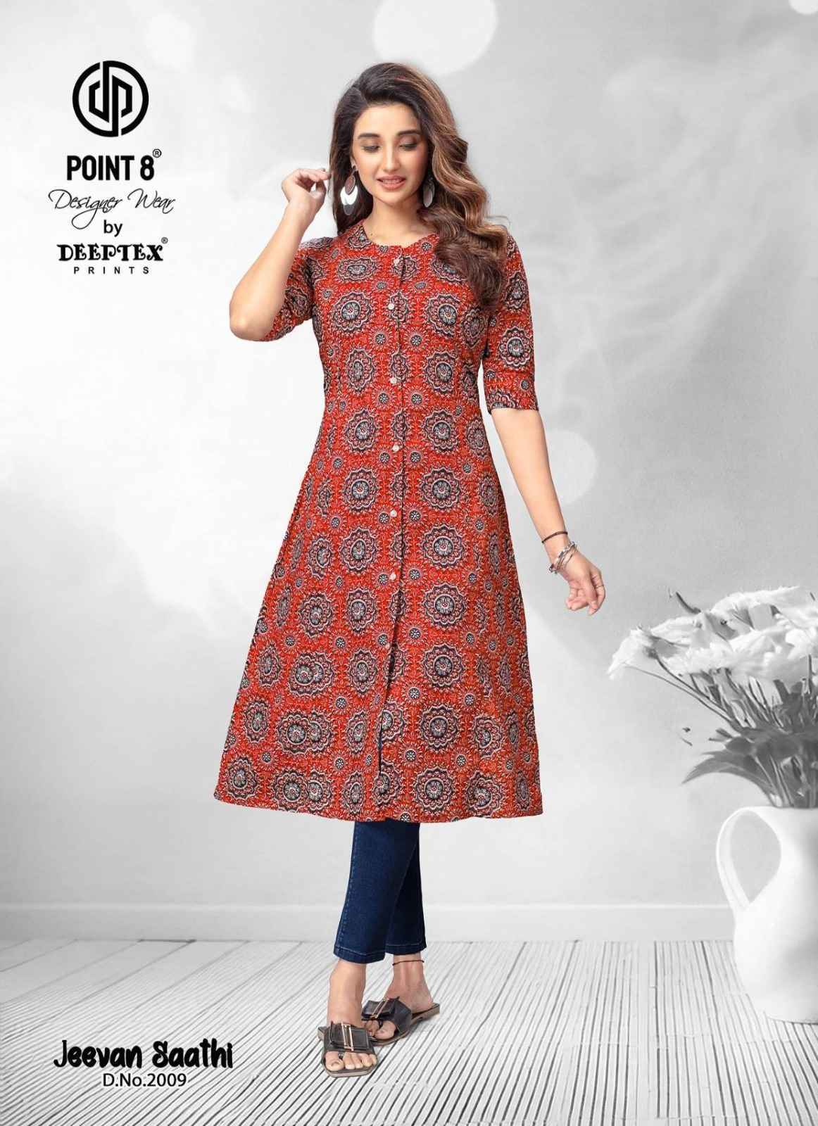 Deeptex Jeevan Saathi Vol-2 Cotton Kurti (10 pcs Catalogue)