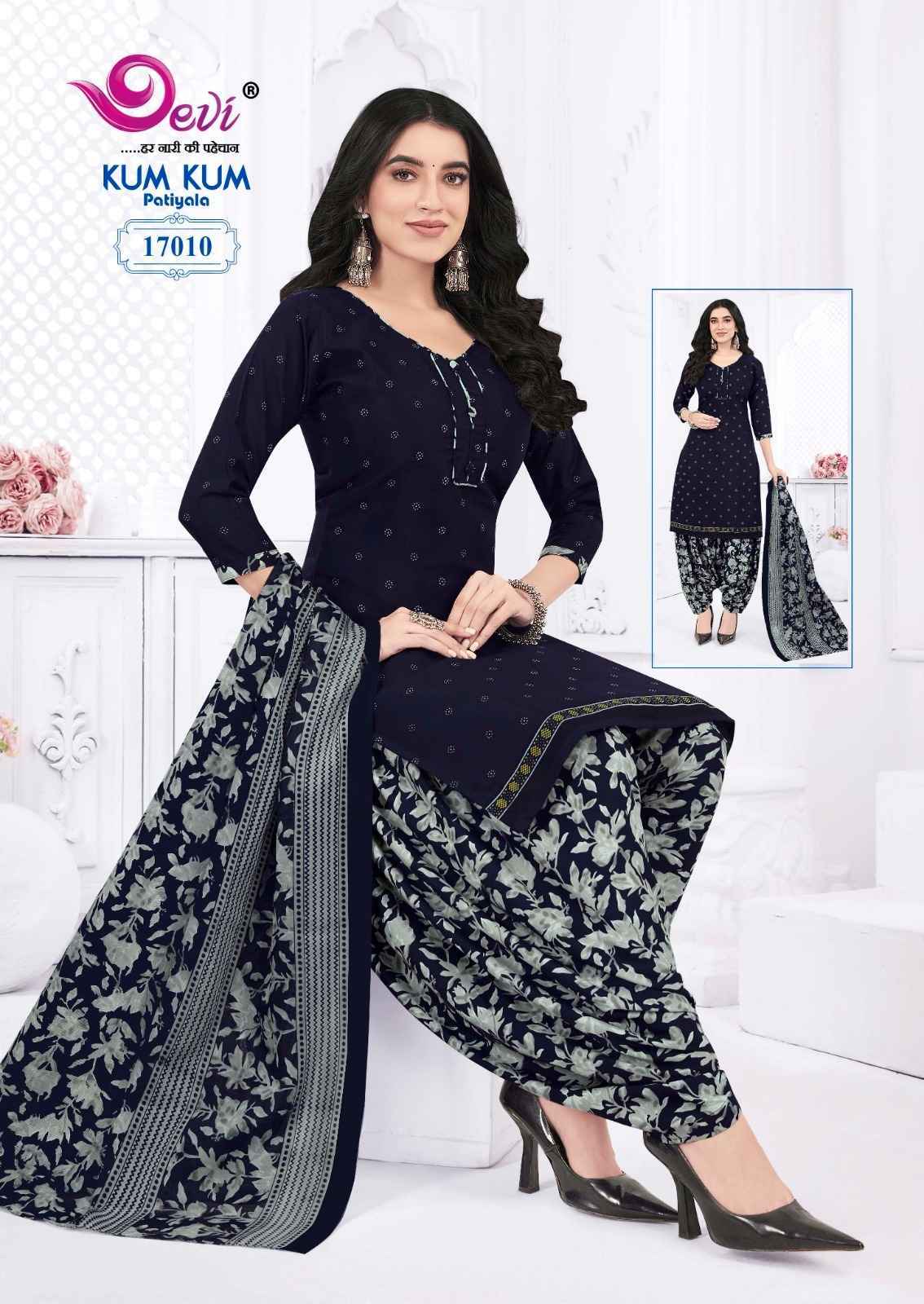 Devi Kum Kum Patiyala Vol-17 Readymade Indo Cotton Dress (12 pcs Catalogue)