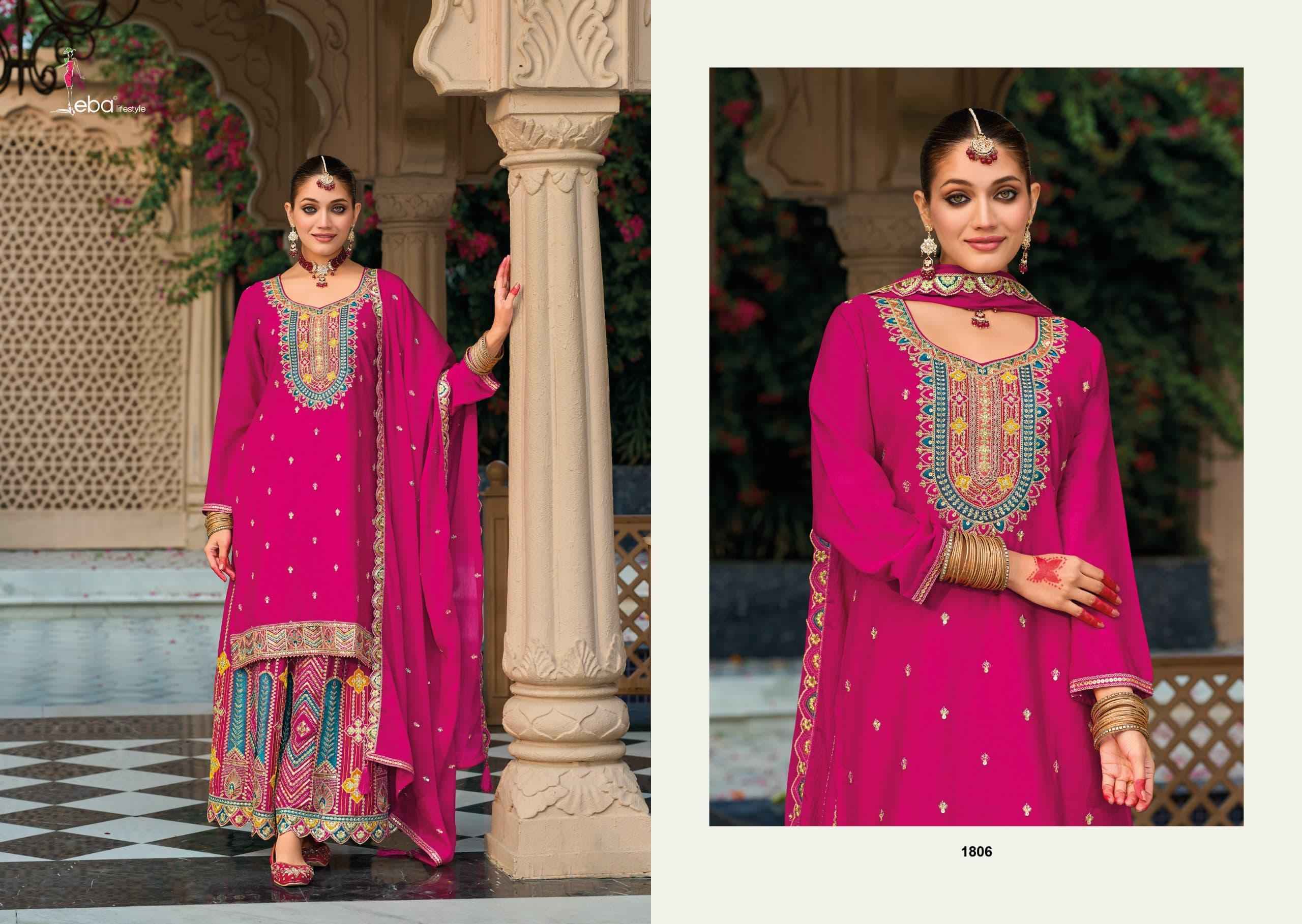 Eba Lifestyle Mohini Chinon Readymade Dress (4 pcs Catalogue)