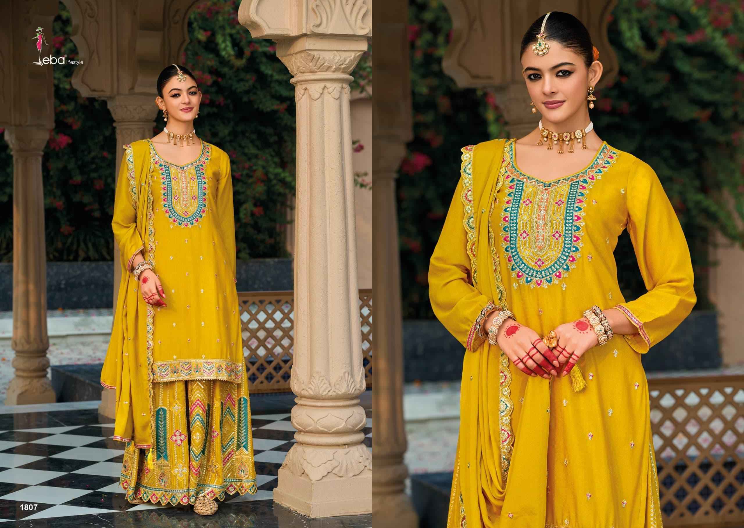 Eba Lifestyle Mohini Chinon Readymade Dress (4 pcs Catalogue)