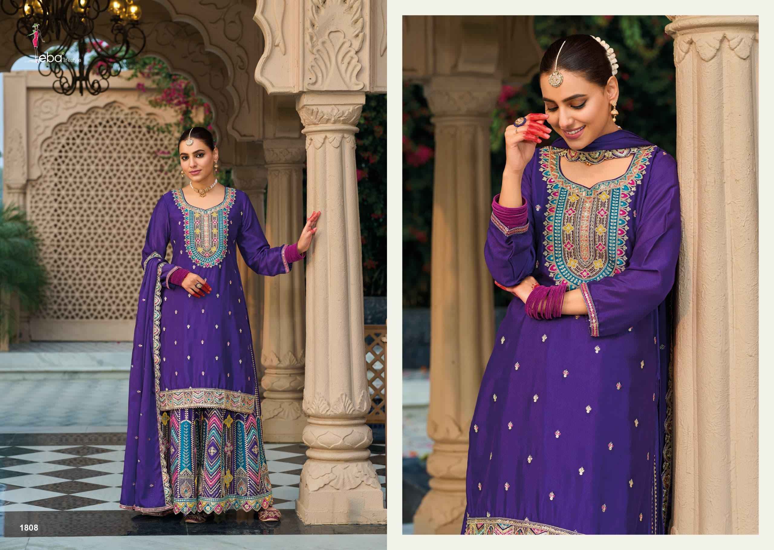 Eba Lifestyle Mohini Chinon Readymade Dress (4 pcs Catalogue)