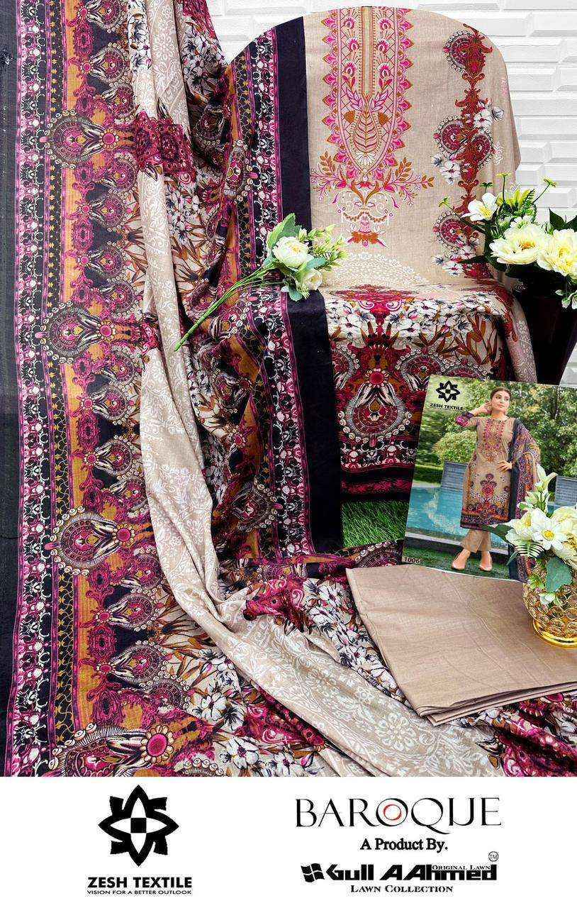 Gull Aahmed Baroque Lawn Cotton Dress Material (6 pcs Catalogue)