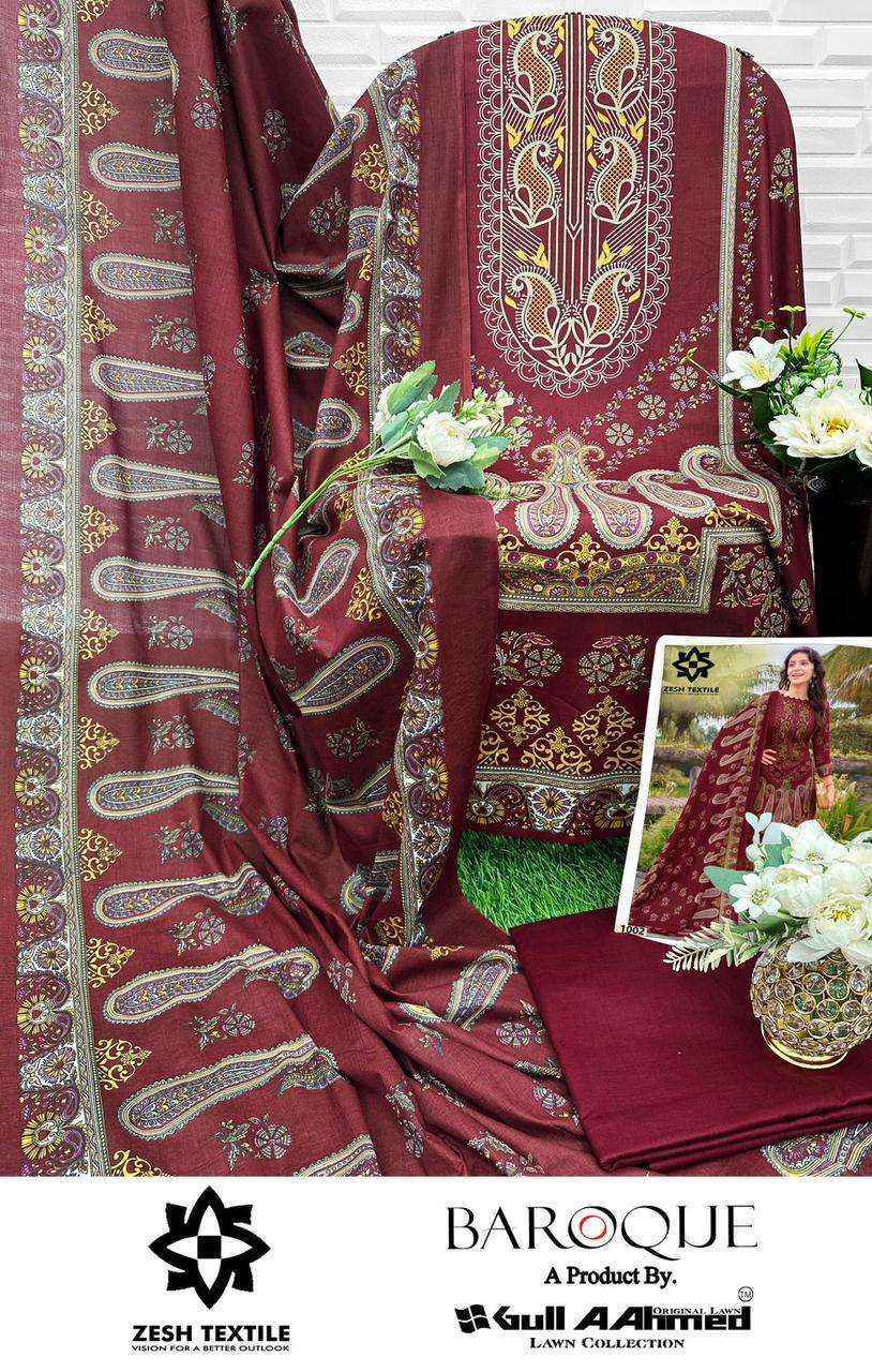 Gull Aahmed Baroque Lawn Cotton Dress Material (6 pcs Catalogue)