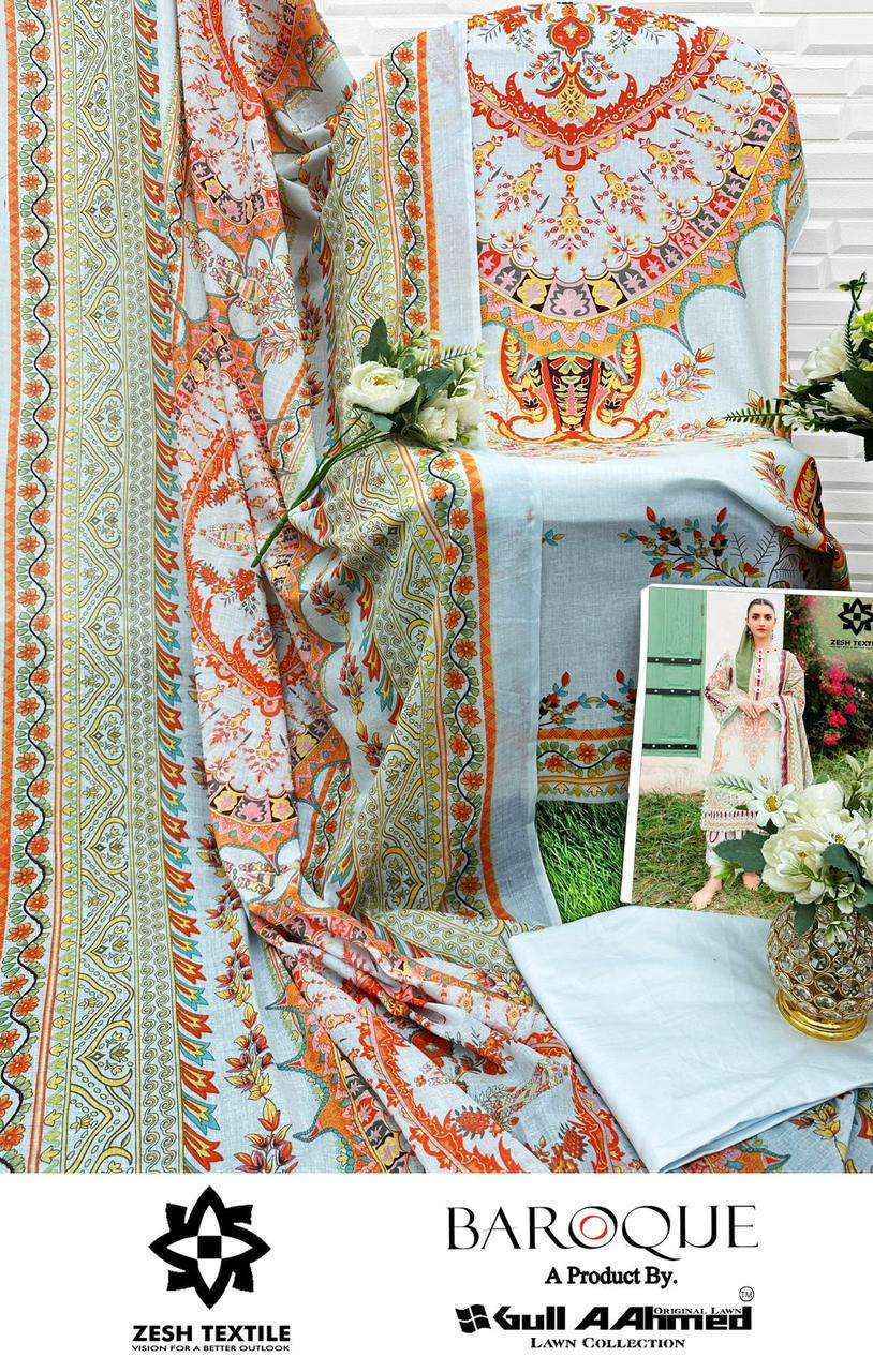 Gull Aahmed Baroque Lawn Cotton Dress Material (6 pcs Catalogue)