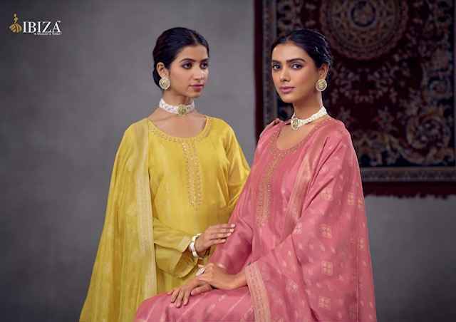 Ibiza Kalika Silk Jacquard Dress Material (4 pcs Catalogue)