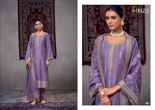 Ibiza Kalika Silk Jacquard Dress Material (4 pcs Catalogue)