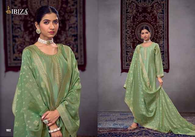 Ibiza Kalika Silk Jacquard Dress Material (4 pcs Catalogue)