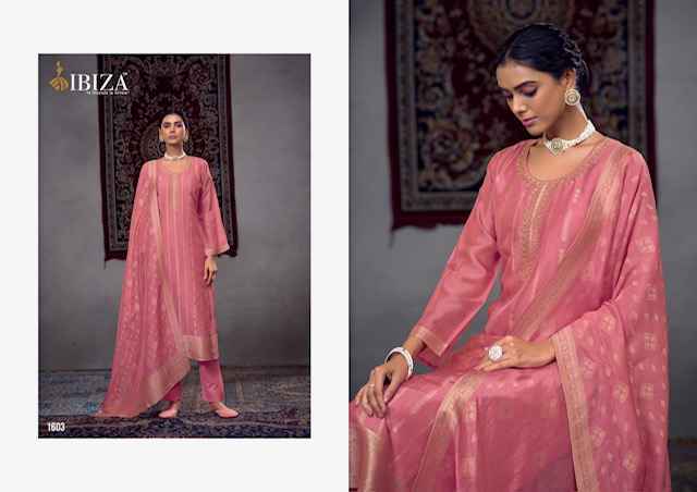 Ibiza Kalika Silk Jacquard Dress Material (4 pcs Catalogue)