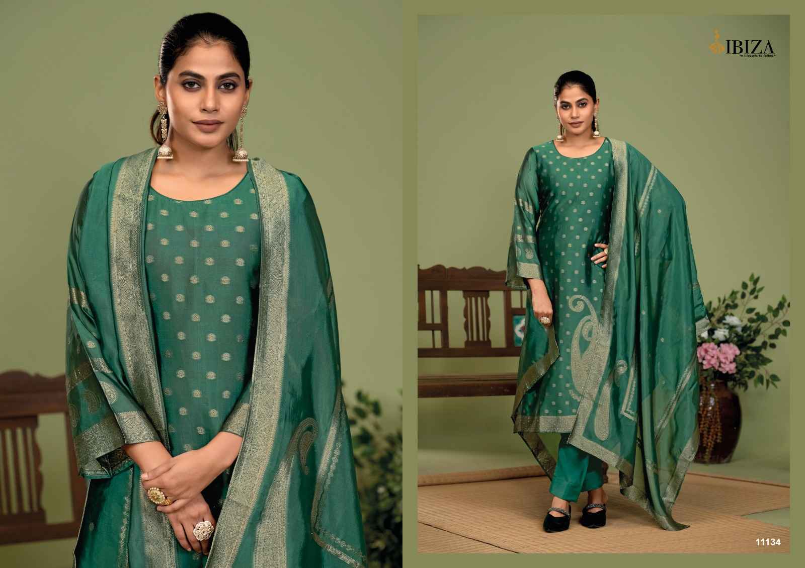 Ibiza Nora Banglory Silk Dress Material (4 pcs Catalogue)