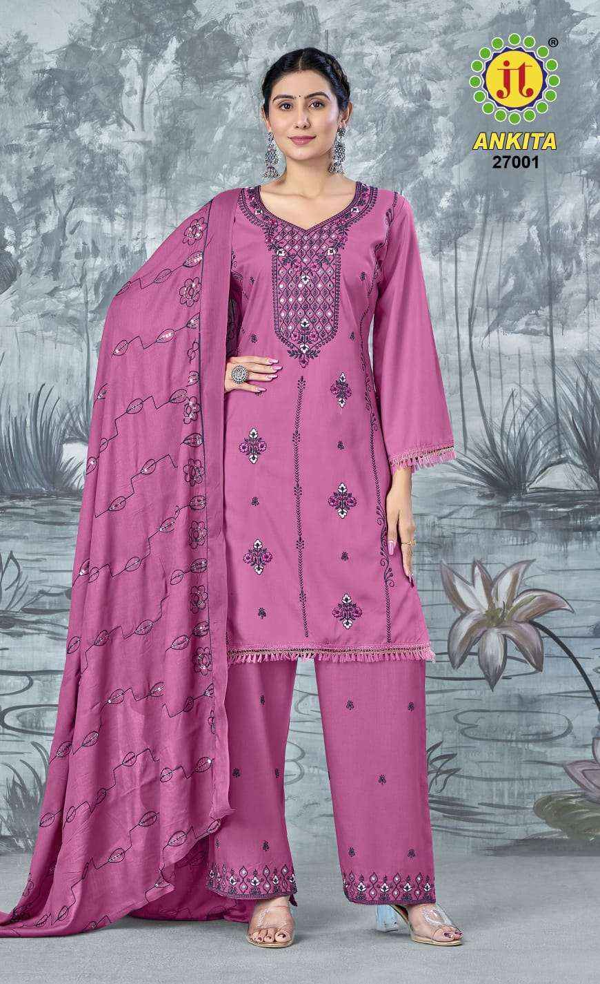 Jt Ankita Vol-27 Rayon Dress Material (5 pcs Catalogue)