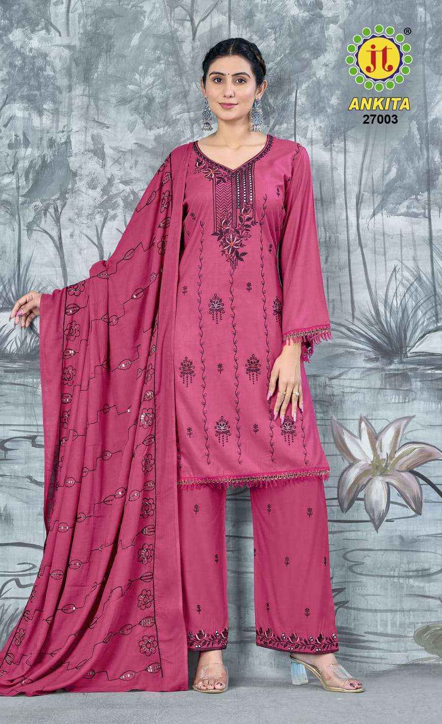 Jt Ankita Vol-27 Rayon Dress Material (5 pcs Catalogue)