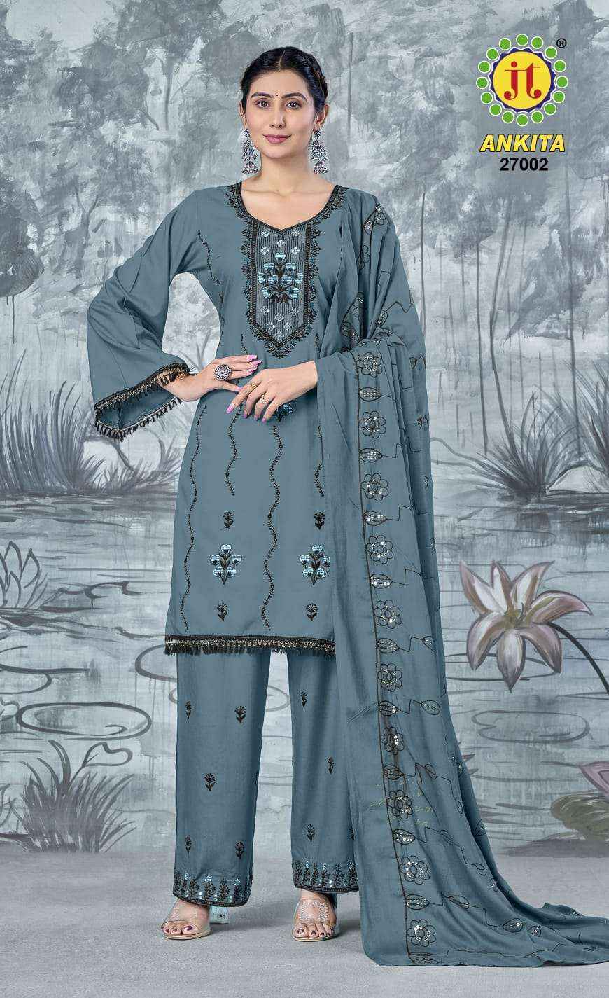 Jt Ankita Vol-27 Rayon Dress Material (5 pcs Catalogue)