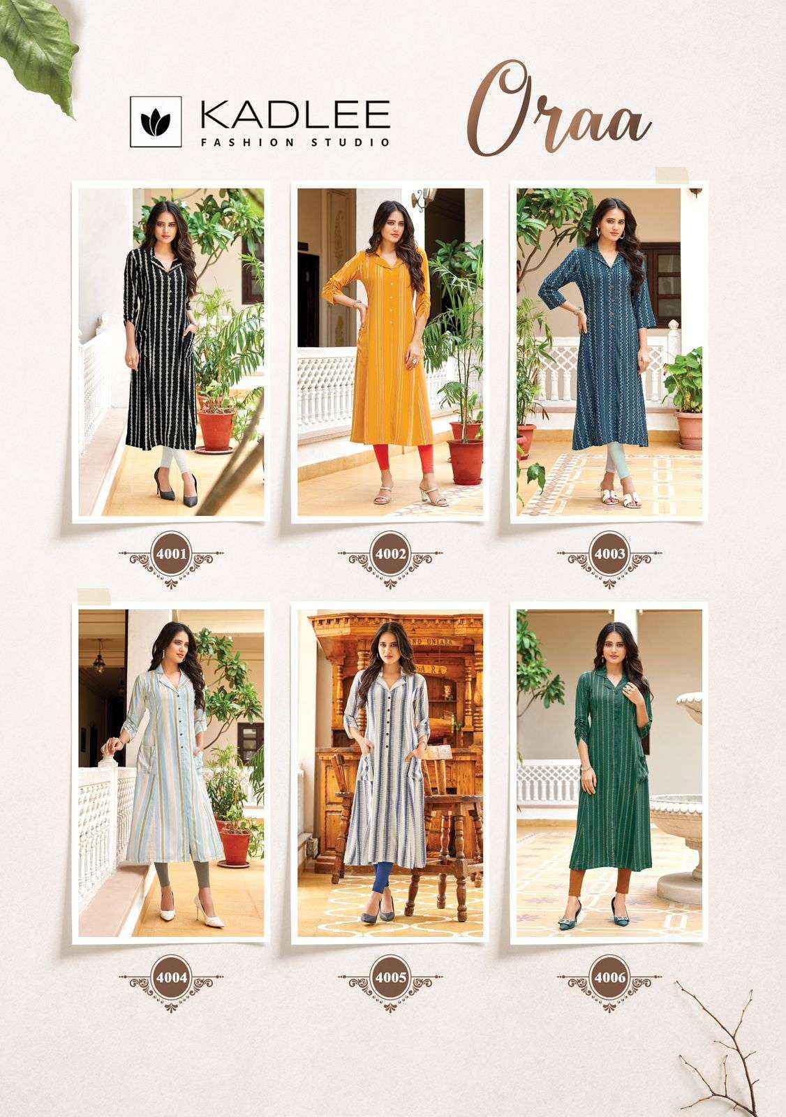 Kadlee Oraa Rayon Kurti (6 pcs Catalogue)