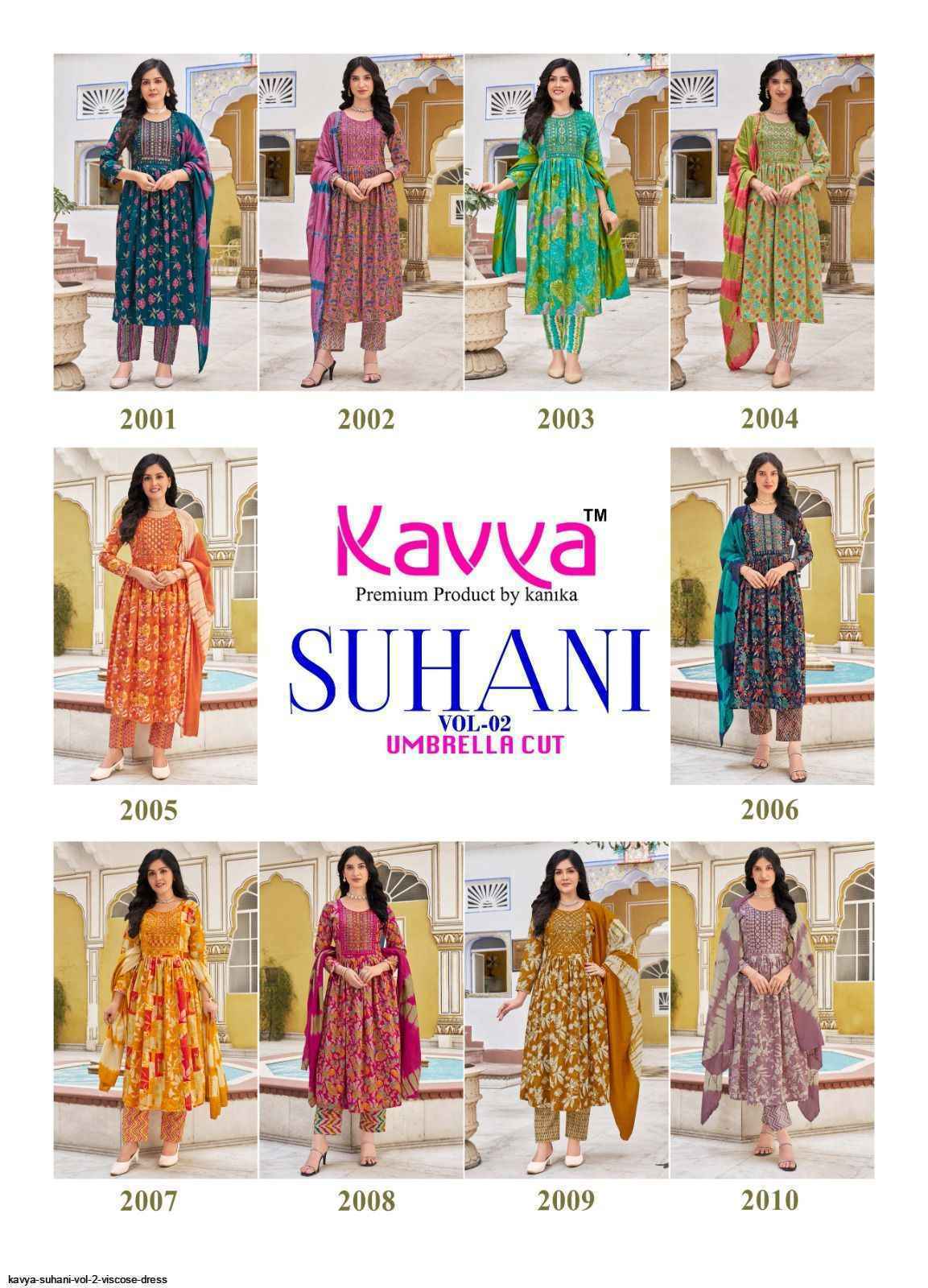 Kavya Suhani Vol-2 Viscose Readymade Suit (10 pcs Catalogue)