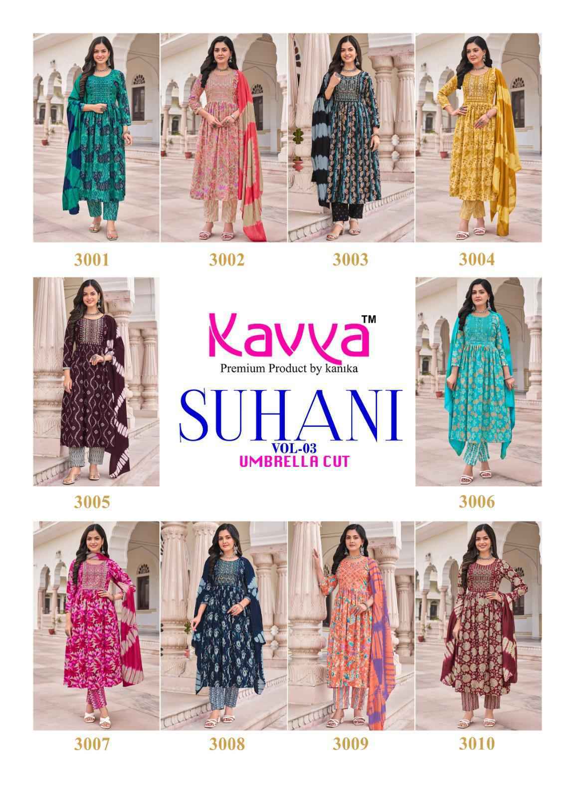 Kavya Suhani Vol-3 Viscose Readymade Suit (10 pcs Catalogue)
