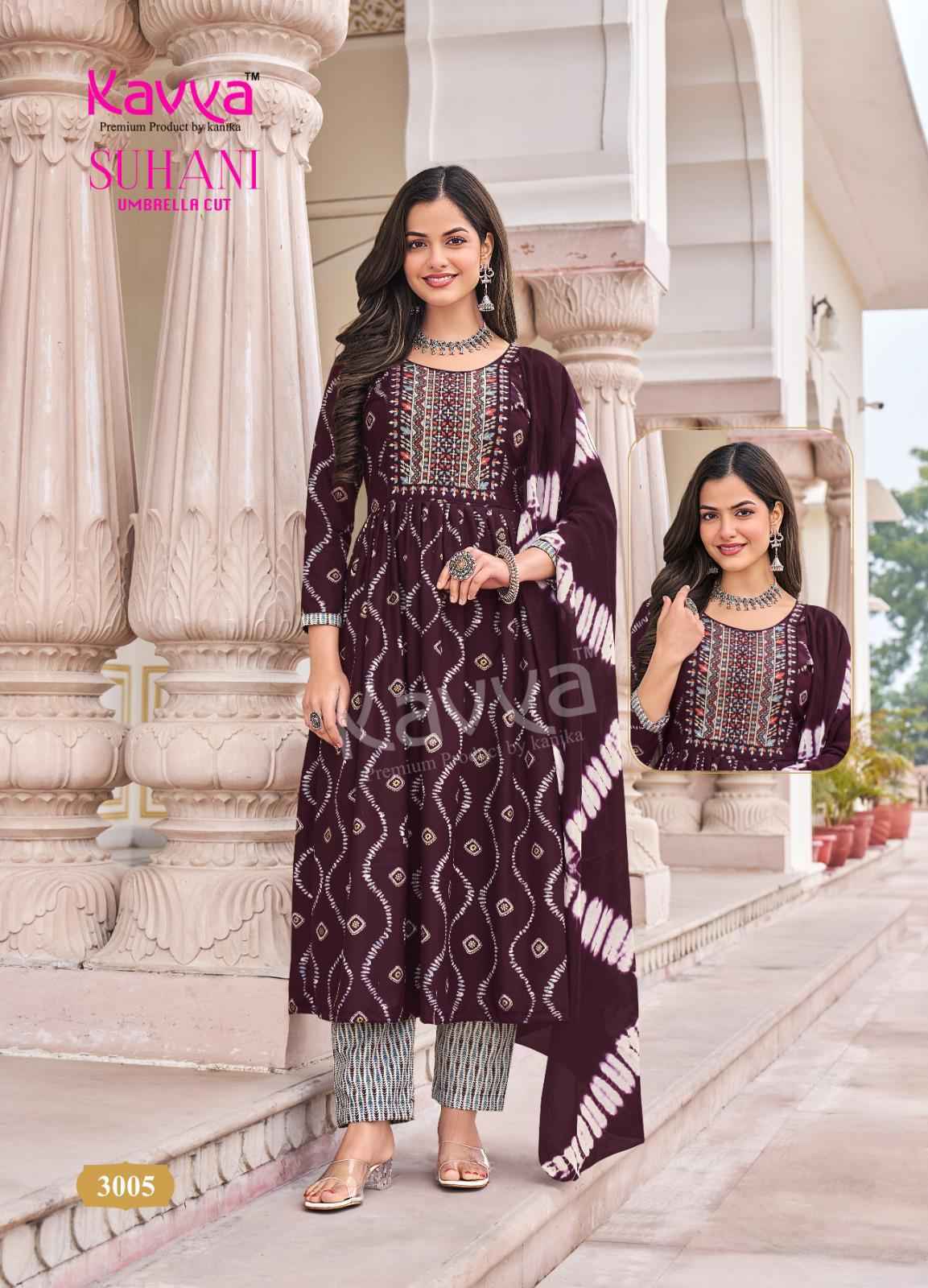 Kavya Suhani Vol-3 Viscose Readymade Suit (10 pcs Catalogue)