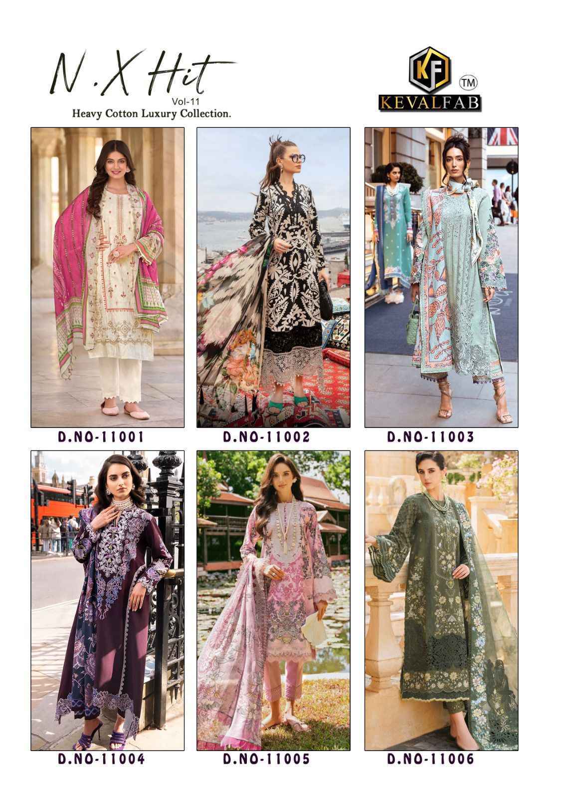 Keval Fab Nx Hit Vol-11 Cotton Dress Material (6 pcs Catalogue)