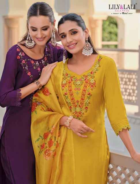 Lily & Lali Afghani Vol-5 Silk Readymade Suit (6 pcs Catalogue)