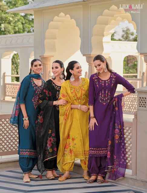 Lily & Lali Afghani Vol-5 Silk Readymade Suit (6 pcs Catalogue)