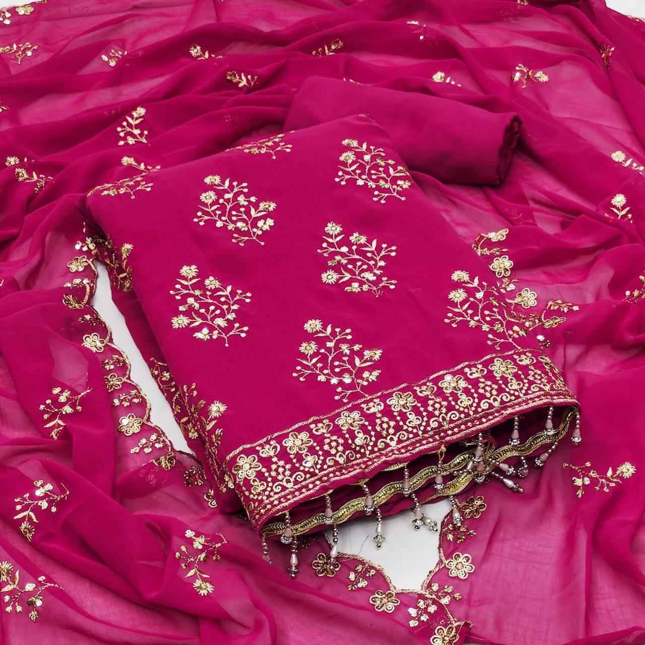Majedar 55 Georgette Non Catalog Dress Material (4 pcs Catalogue)