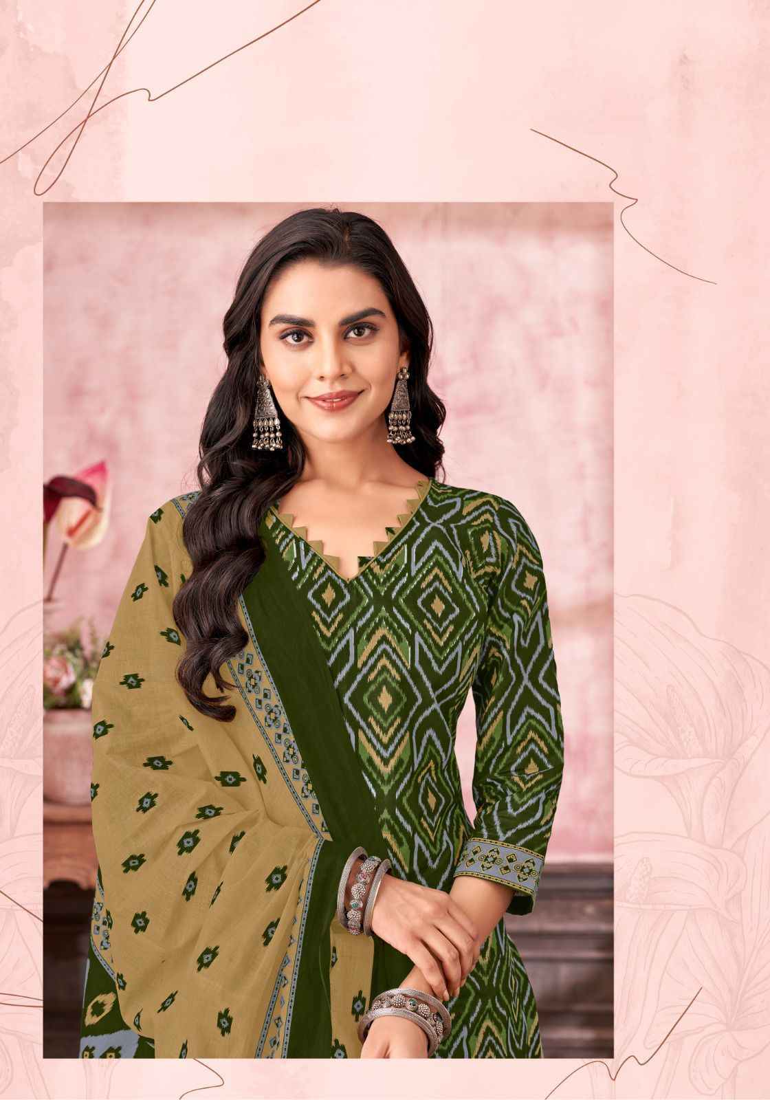 Miss World Choice Ikkat Special Vol-9 Cotton Dress Material (10 pcs Catalogue)