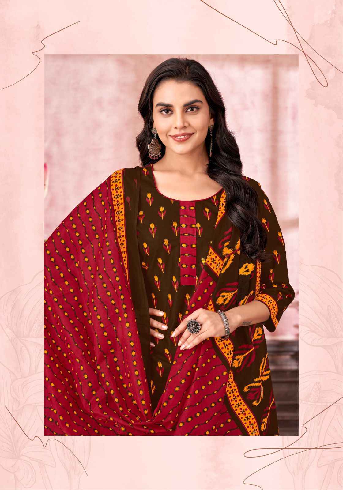 Miss World Choice Ikkat Special Vol-9 Cotton Dress Material (10 pcs Catalogue)