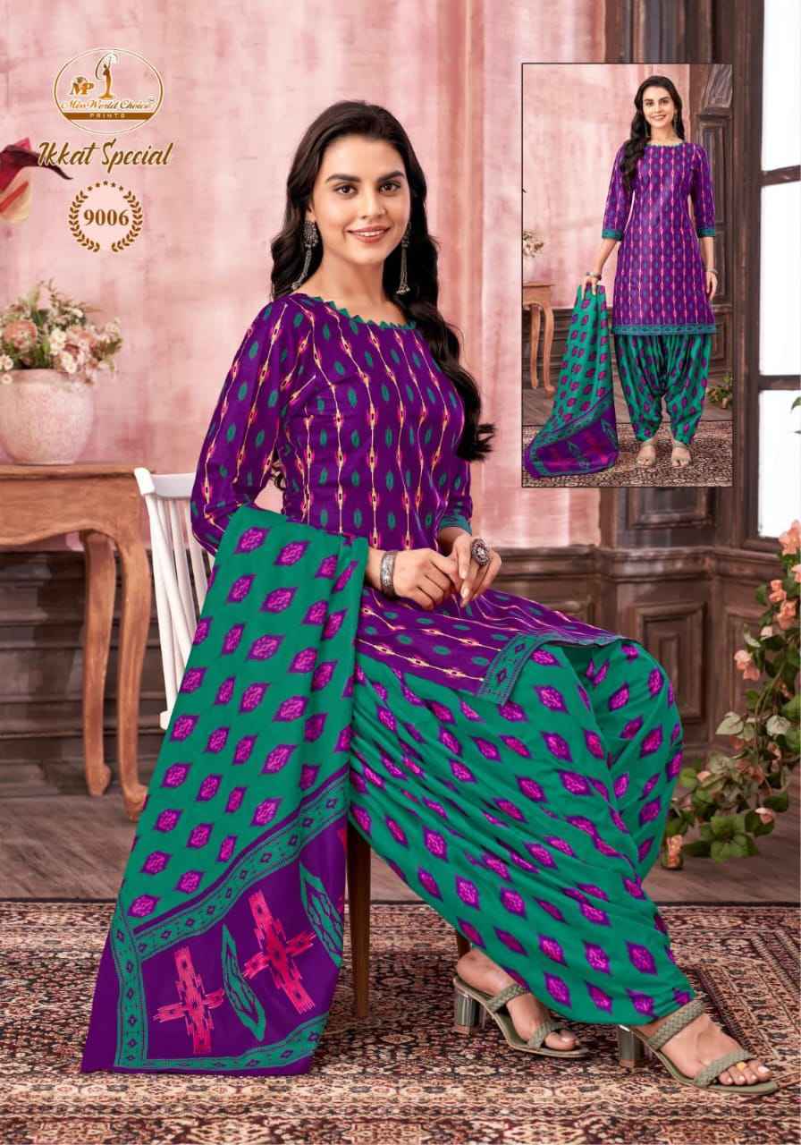 Miss World Choice Ikkat Special Vol-9 Cotton Dress Material (10 pcs Catalogue)