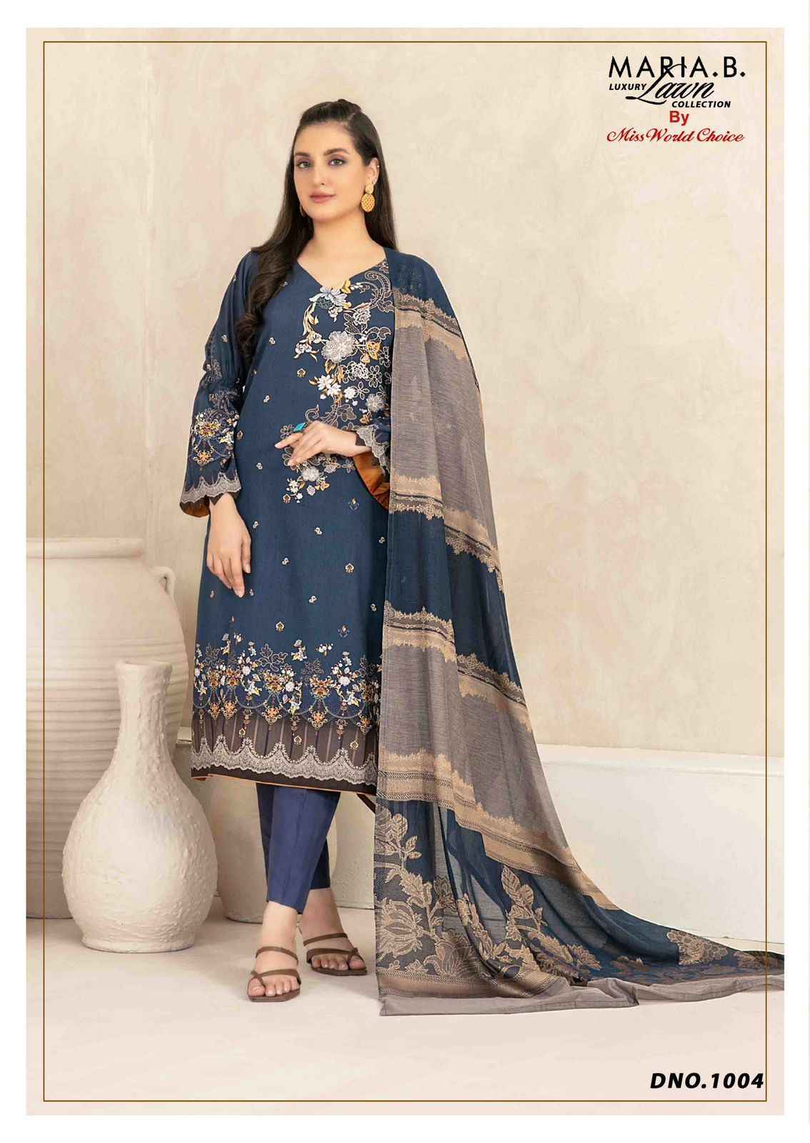 Miss World Choice Maria B Vol-1 Cotton Dress Material (6 pcs Catalogue)