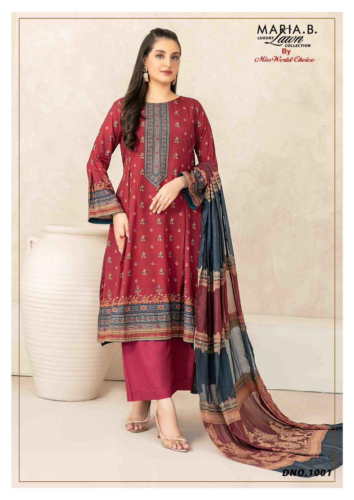 Miss World Choice Maria B Vol-1 Cotton Dress Material (6 pcs Catalogue)