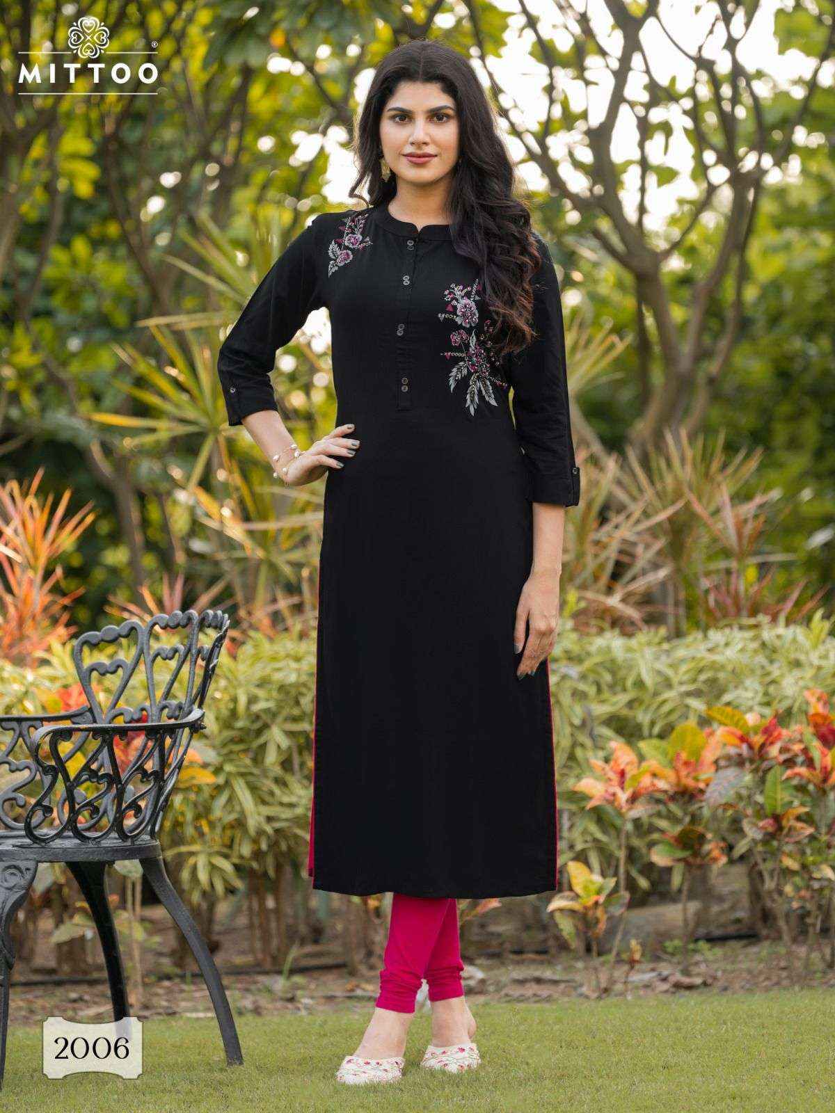 Mittoo Exotica Rayon Kurti (6 pcs Catalogue)