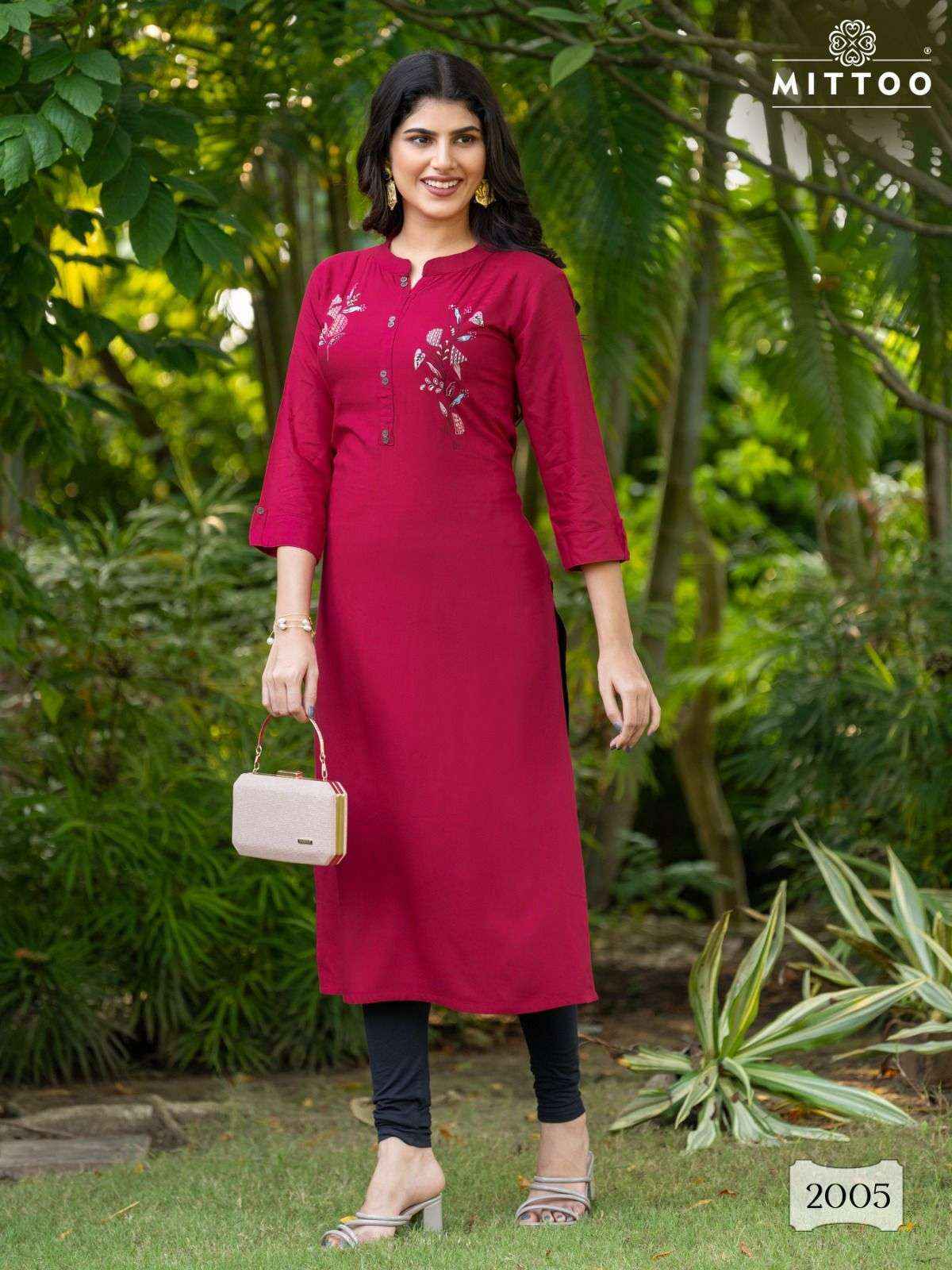 Mittoo Exotica Rayon Kurti (6 pcs Catalogue)