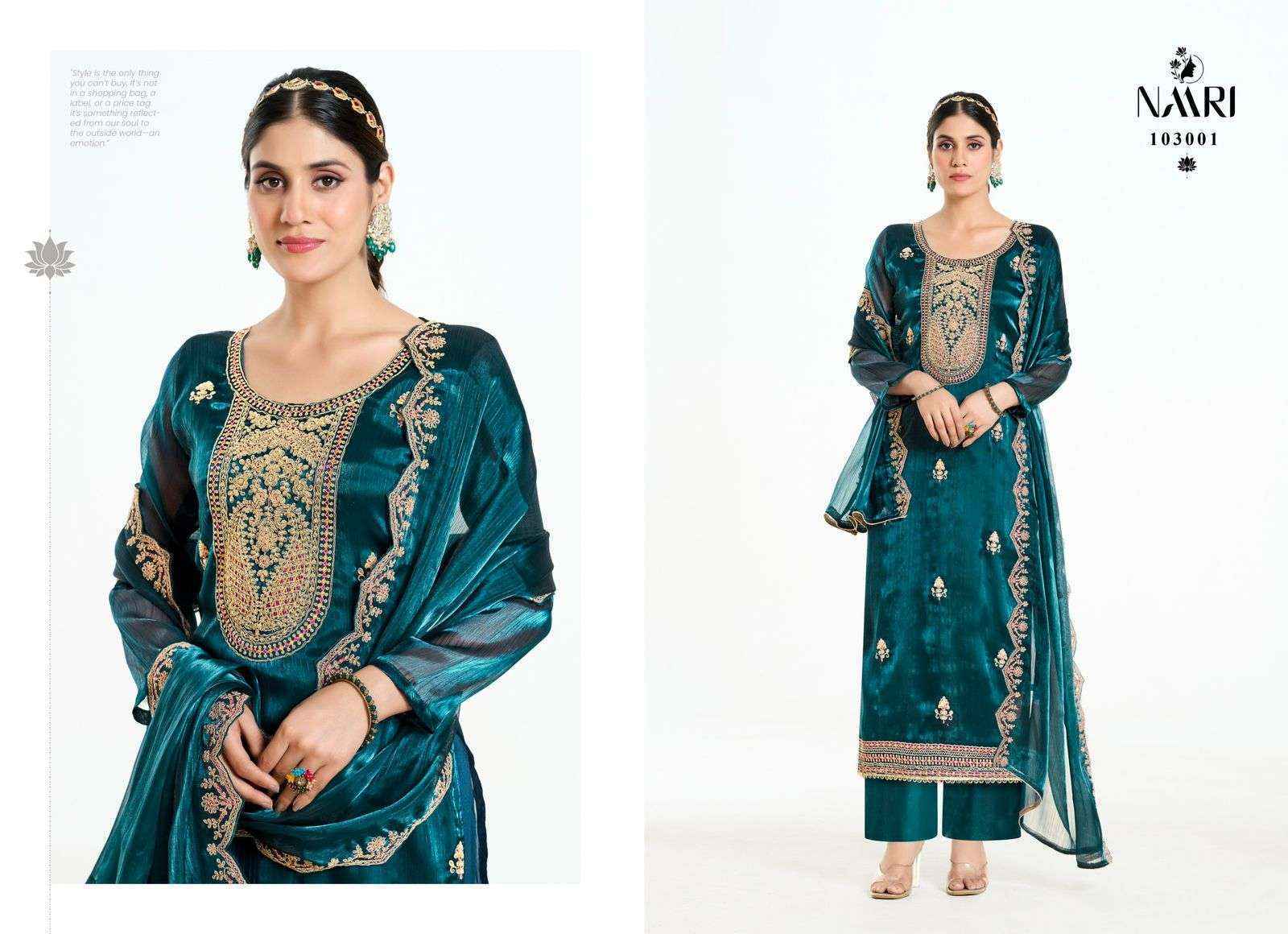 Naari Maanvi Silk Dress Material (4 pcs Catalogue)