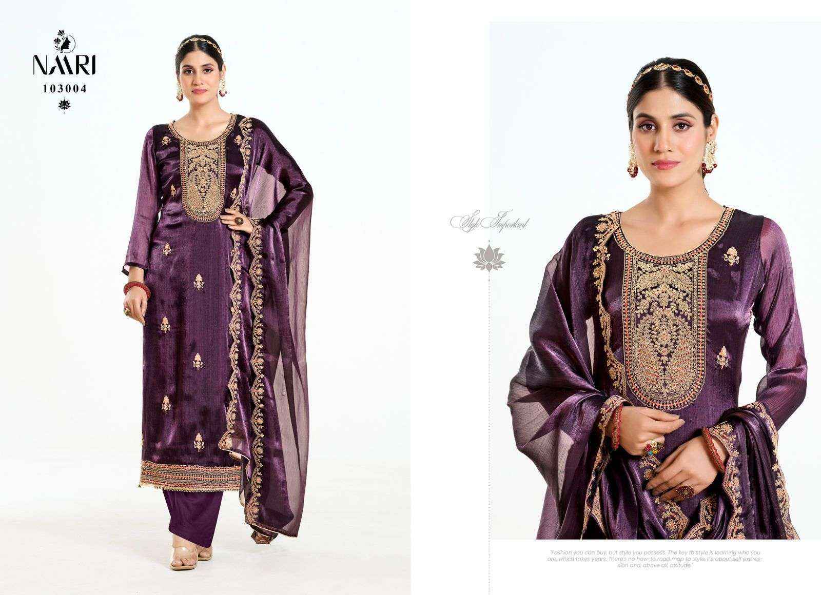 Naari Maanvi Silk Dress Material (4 pcs Catalogue)