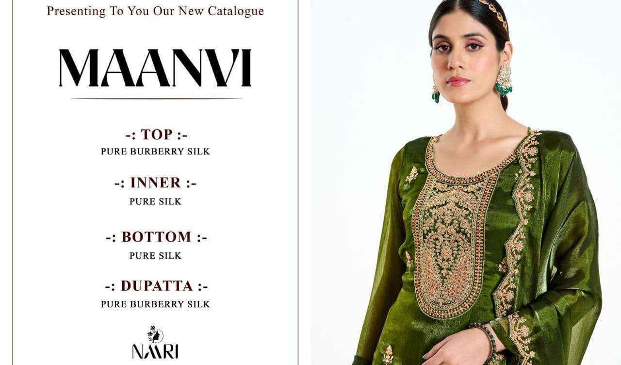 Naari Maanvi Silk Dress Material (4 pcs Catalogue)