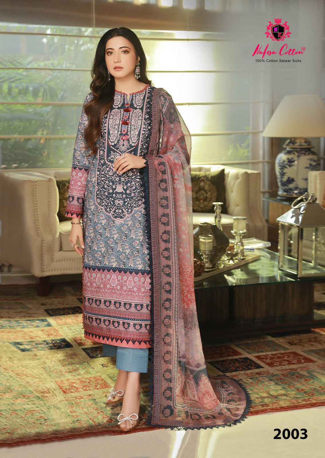 Nafisa Cotton Saniya Karachi Suits Vol-2 Cotton Dress Material (6 pcs Catalogue)