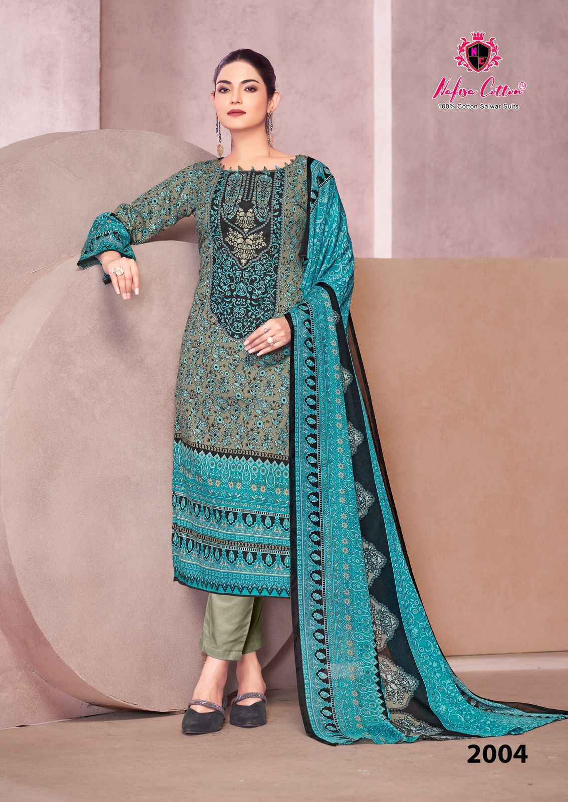 Nafisa Cotton Saniya Karachi Suits Vol-2 Cotton Dress Material (6 pcs Catalogue)