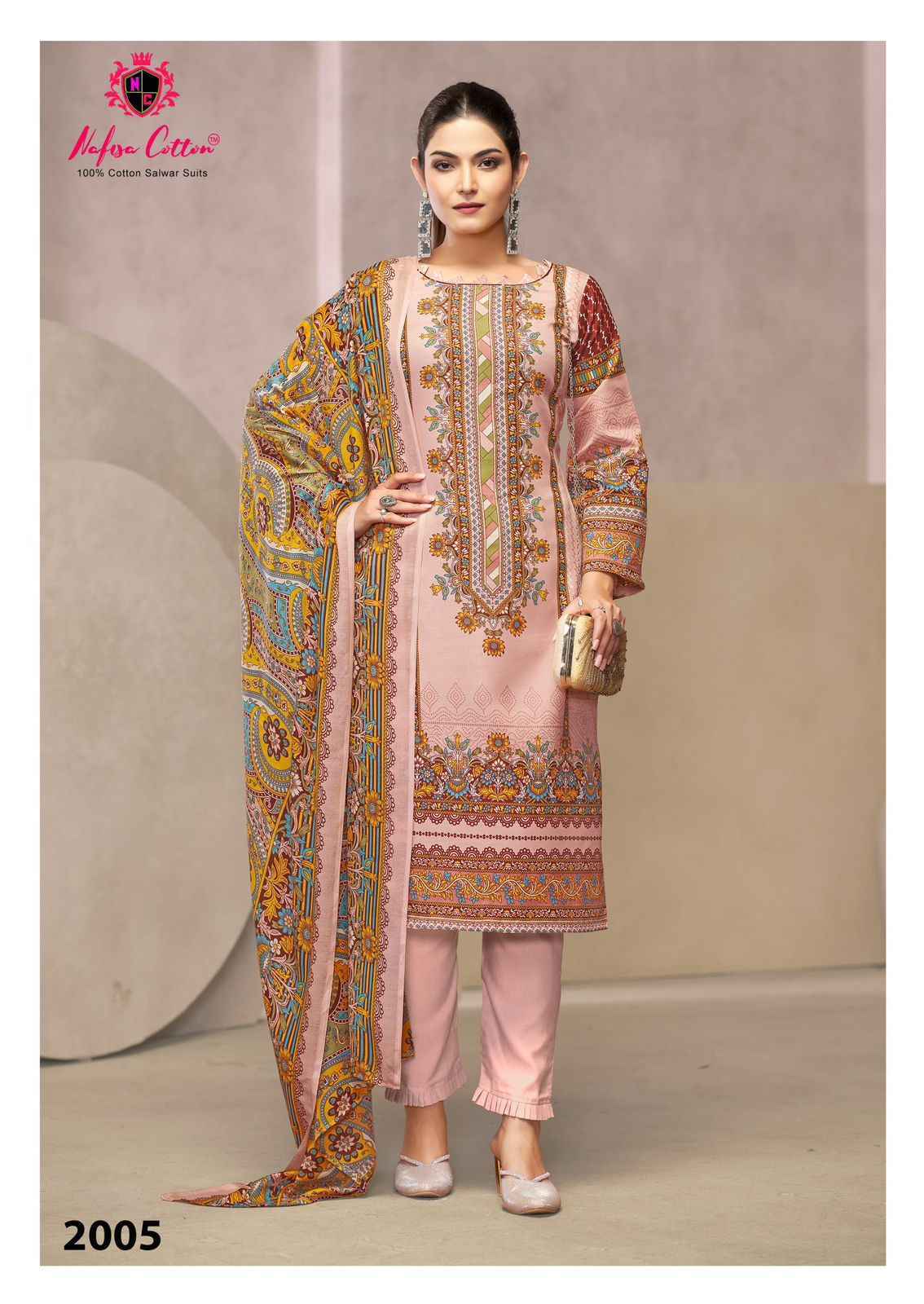 Nafisa Cotton Saniya Karachi Suits Vol-2 Cotton Dress Material (6 pcs Catalogue)