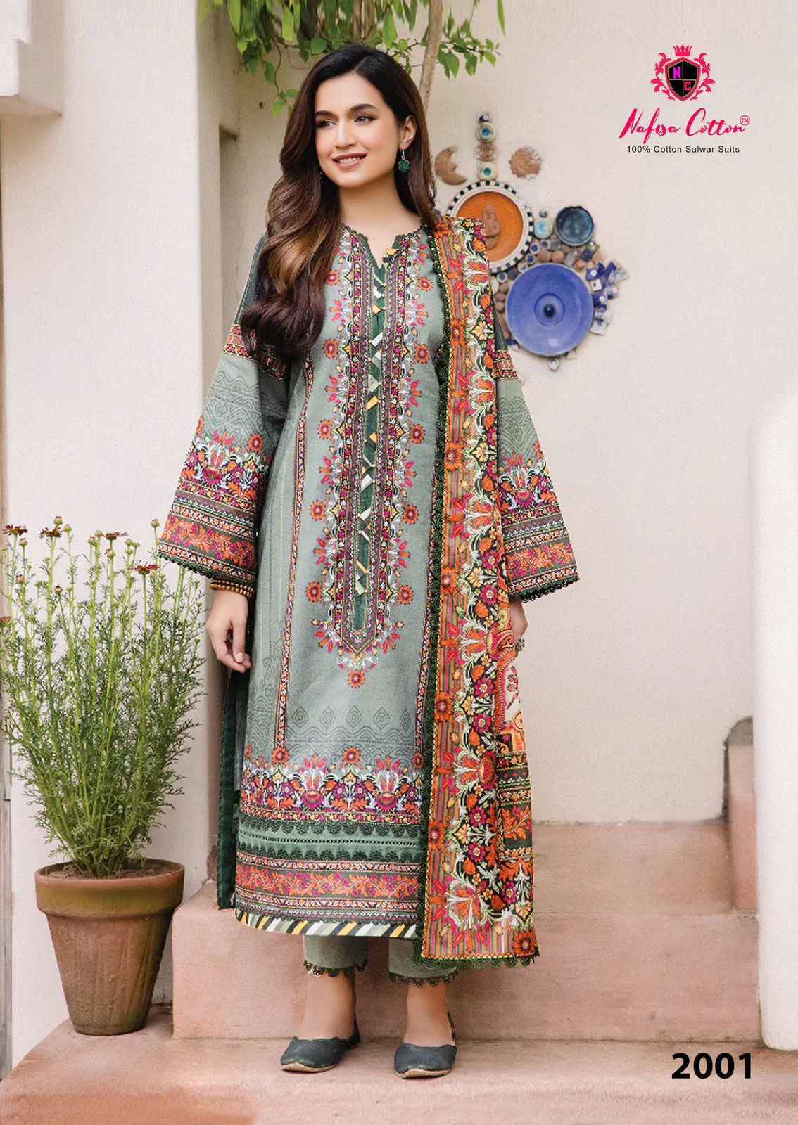 Nafisa Cotton Saniya Karachi Suits Vol-2 Cotton Dress Material (6 pcs Catalogue)