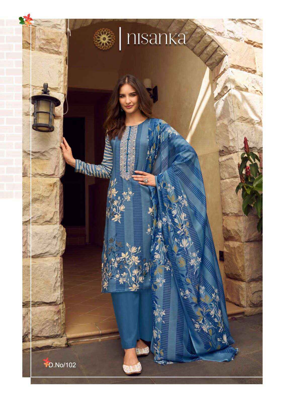 Nisanika Avatara Lawn Cotton Dress Material (7 pcs Catalogue)