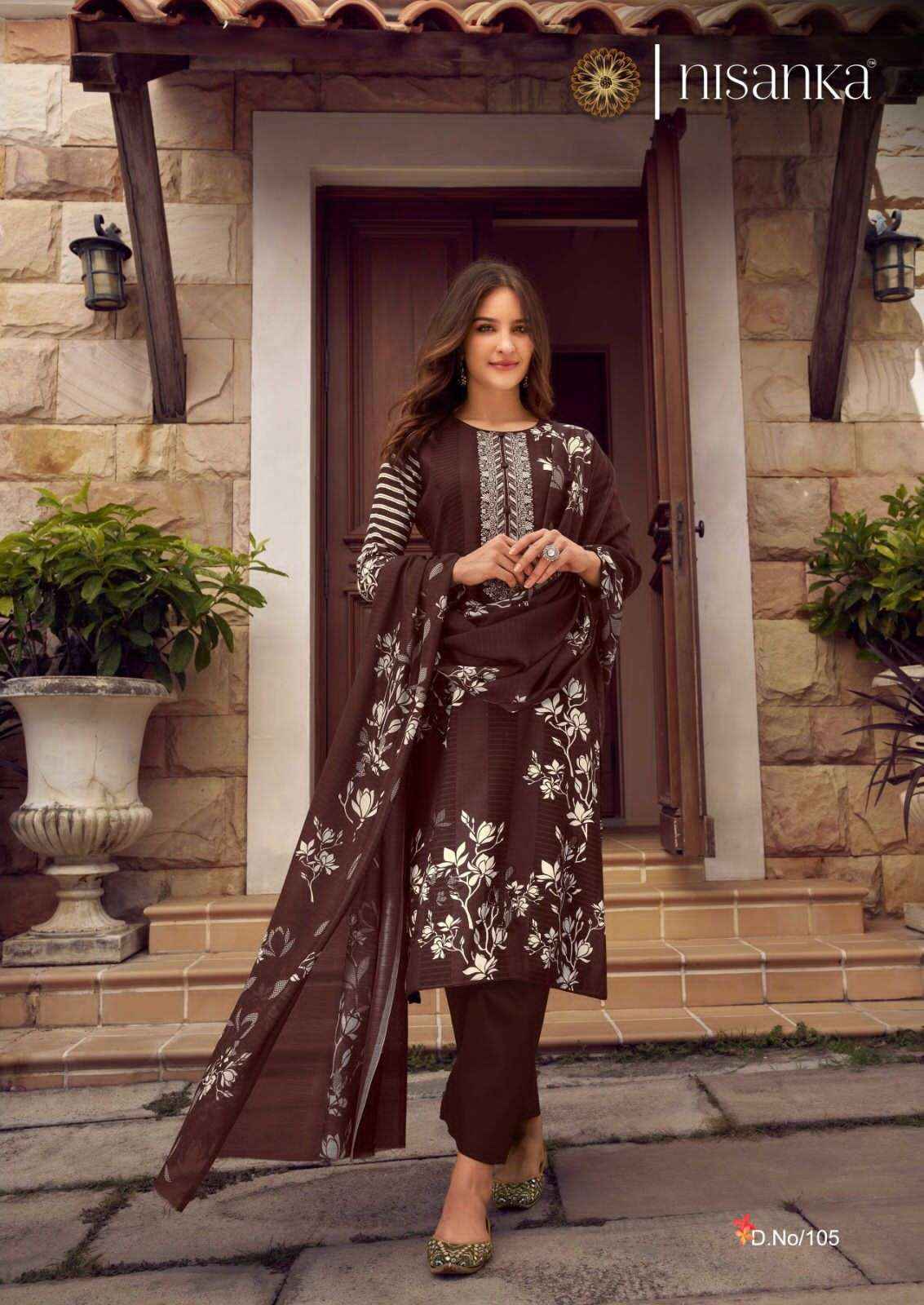 Nisanika Avatara Lawn Cotton Dress Material (7 pcs Catalogue)