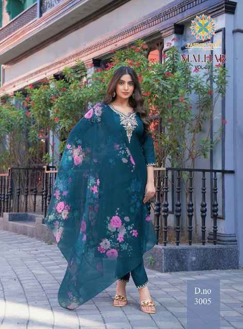 Passion Tree Malhar Vol-3 Roman Silk Readymade Suit (8 pcs Catalogue)