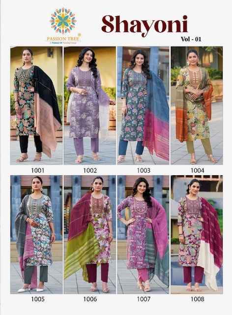 Passion Tree Shayoni Vol 1 Rayon Kurti Combo 8 pcs Catalogue