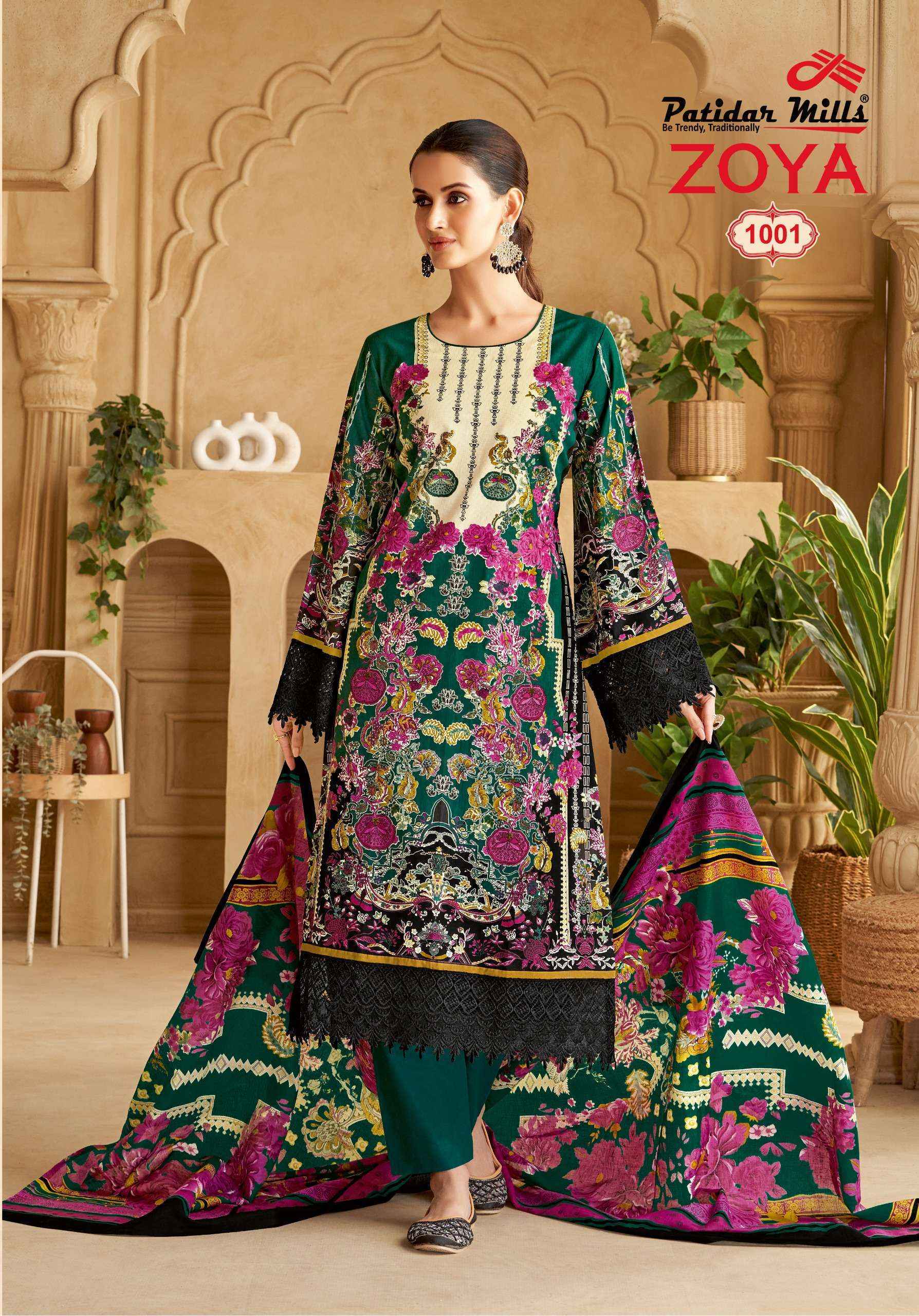 Patidar Mills Zoya Vol-1 Cotton Dress Material (8 pcs Catalogue)