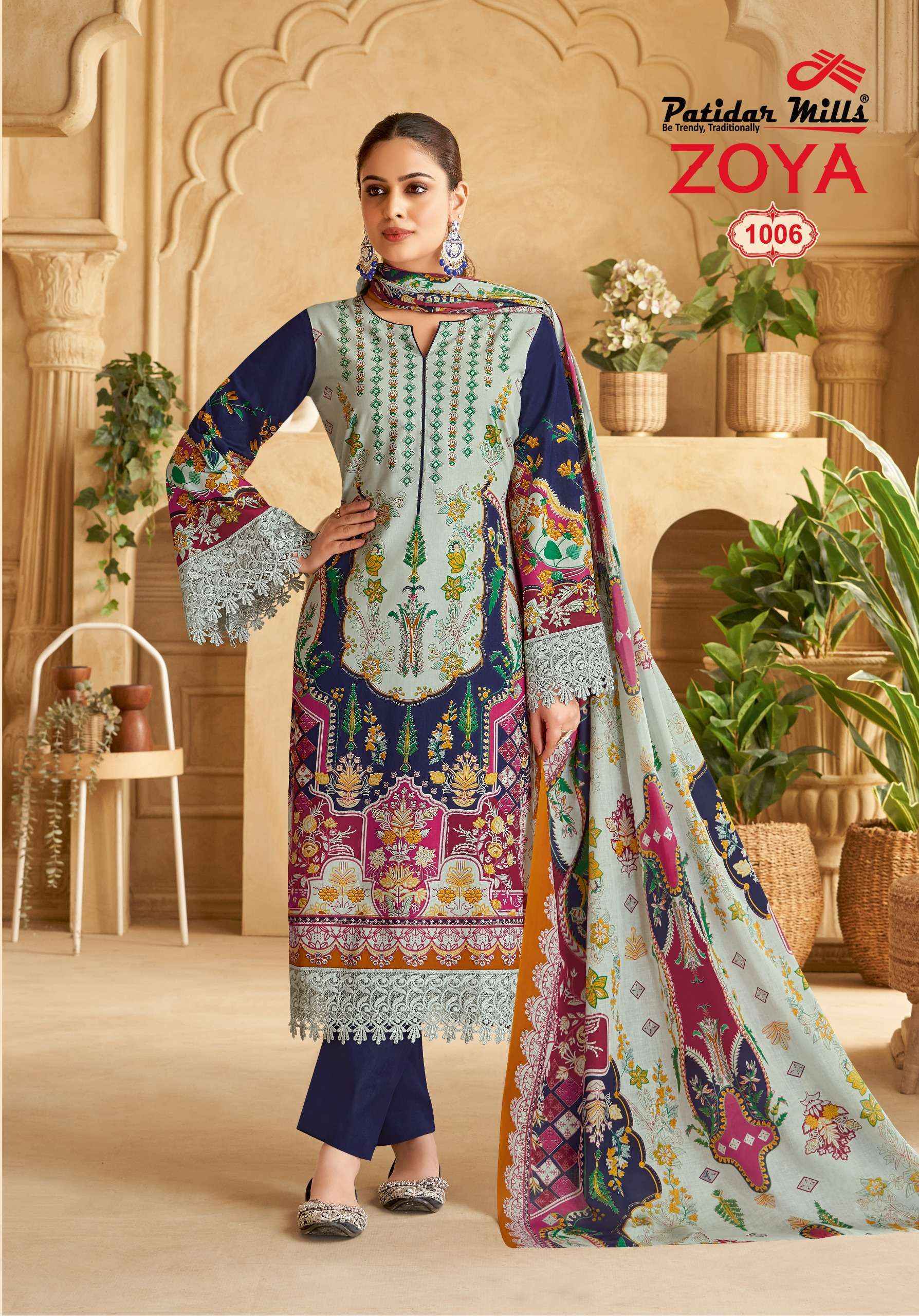 Patidar Mills Zoya Vol-1 Cotton Dress Material (8 pcs Catalogue)
